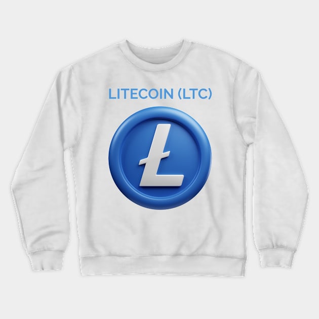 LITECOIN (LTC) cryptocurrency Crewneck Sweatshirt by YousifAzeez
